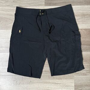 Ralph Lauren Black Drawstring Swim Shorts